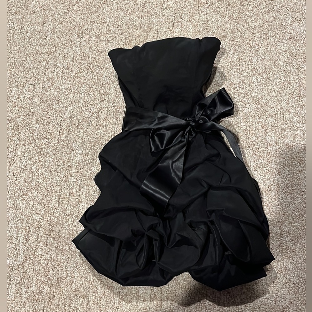 Jessica McClintock Strapless Black CocktailDress Size 2